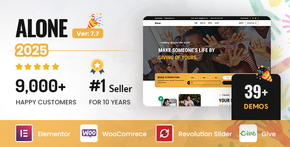 Alone – Charity Alone – Charity Multipurpose Non-profit WordPress Theme
