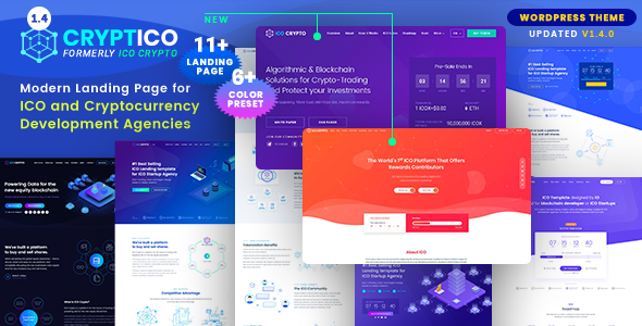 Cryptico - ICO Crypto Landing & Cryptocurrency WordPress Theme Cryptico ICO Crypto Landing & Cryptocurrency WordPress Theme