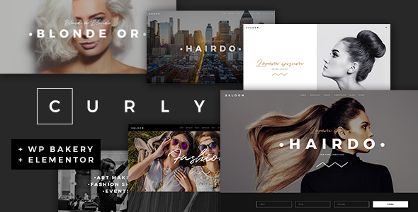 Curly - A Stylish Theme for Hairdressers and Hair Salons Curly - A Stylish Theme for Hairdressers and Hair Salons
