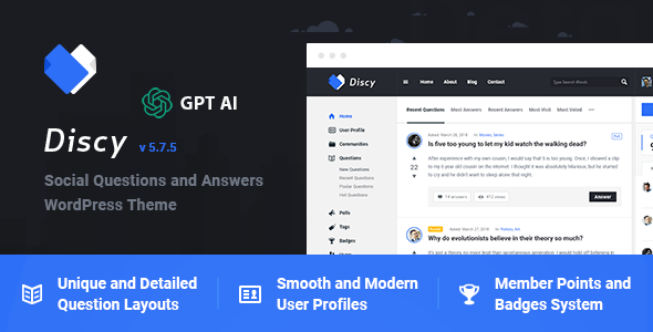 Discy - Social Questions and Answers WordPress Theme Discy - Social Questions and Answers WordPress Theme