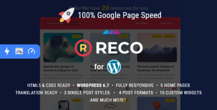 Reco Minimal Lightweight AMP Theme for Freebies