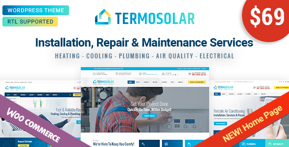 Termosolar - Maintenance Services WordPress Theme Thermosolar Maintenance Services Theme 3.5 - Image 1