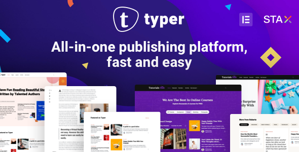 Typer - Multi Author Publishing WordPress Theme Typer Multi Author Publishing WordPress Theme 1.20.0 - Image 1